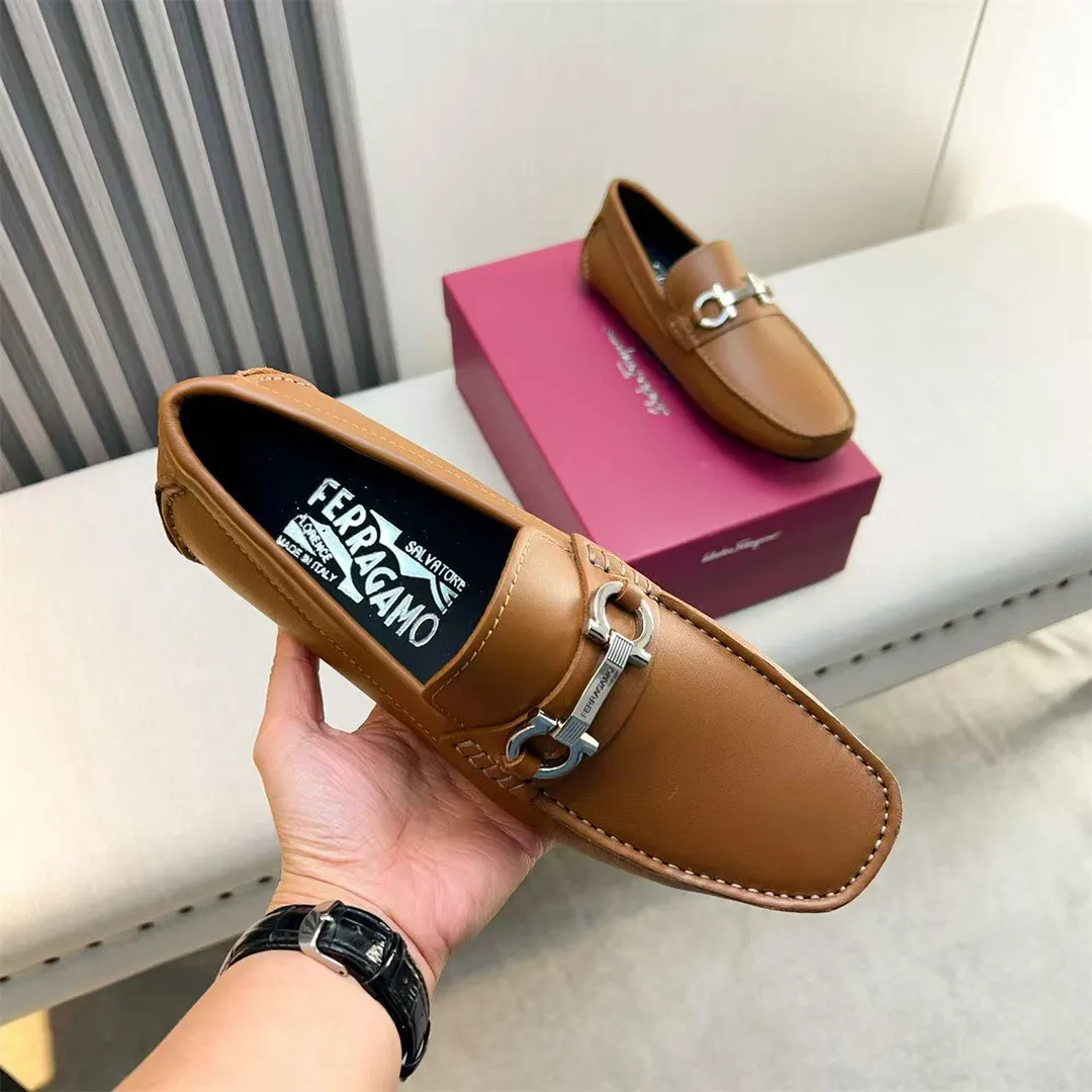 Men's shoes 💰560 Ferragamo new high-end quality 🔥 black cowhide ➕ cowhide lining size 38-45